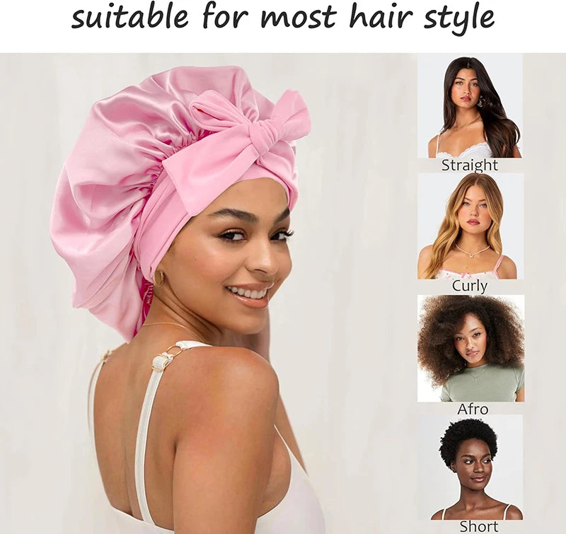 Waterproof Reversable Satin Bonnet Silk Bonnet