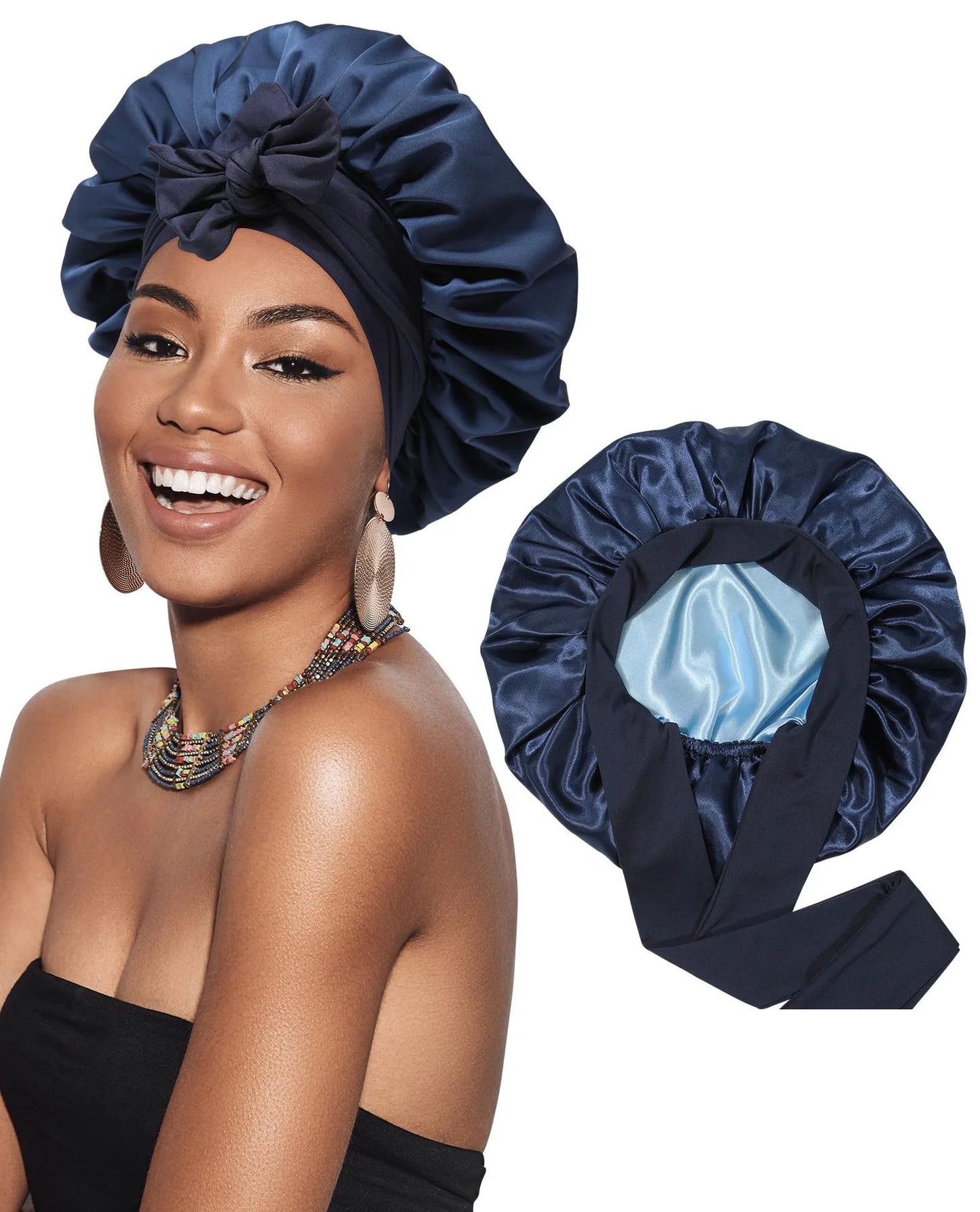 Waterproof Reversable Satin Bonnet Silk Bonnet
