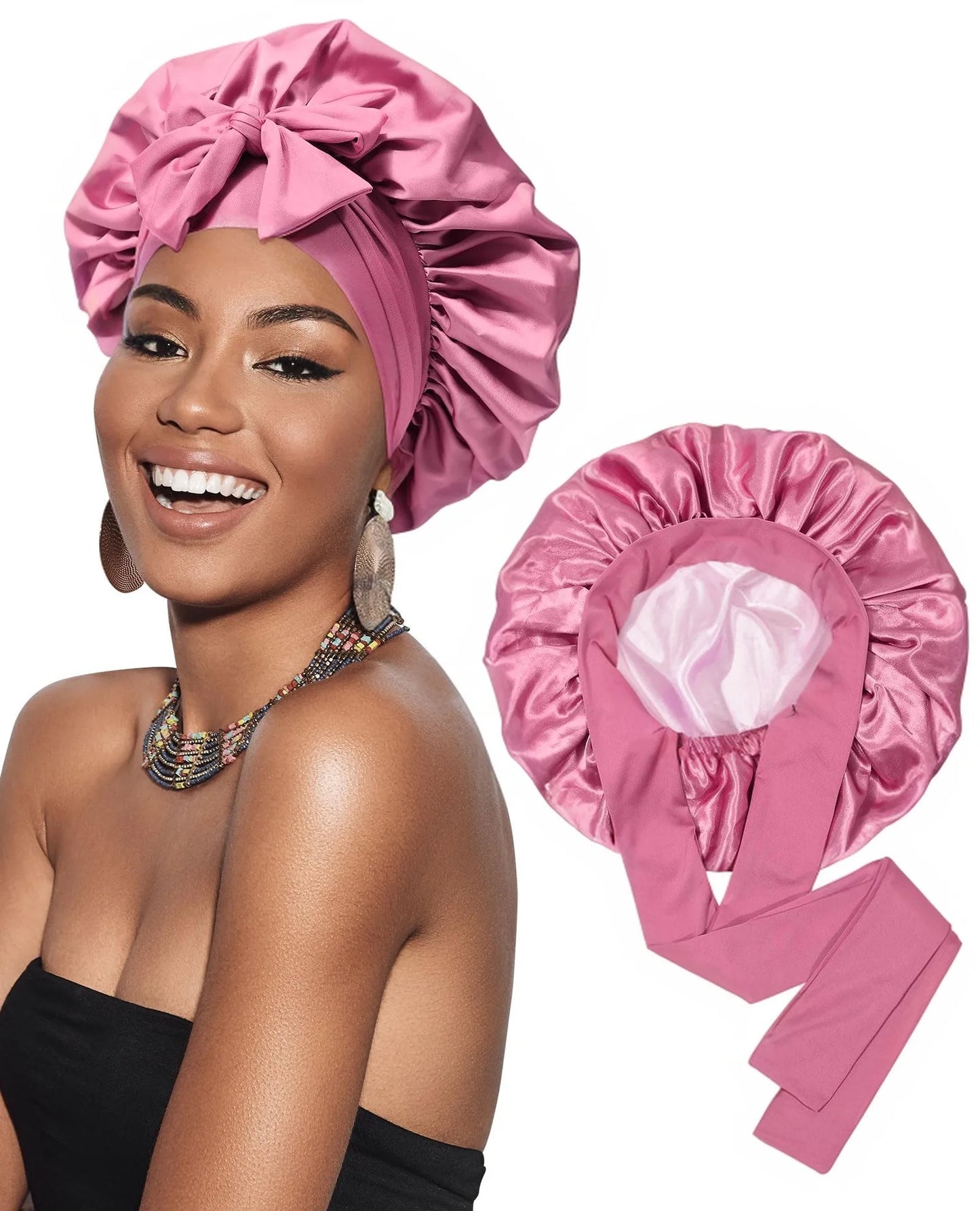 Waterproof Reversable Satin Bonnet Silk Bonnet