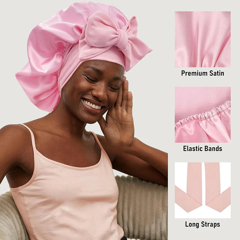 Waterproof Reversable Satin Bonnet Silk Bonnet
