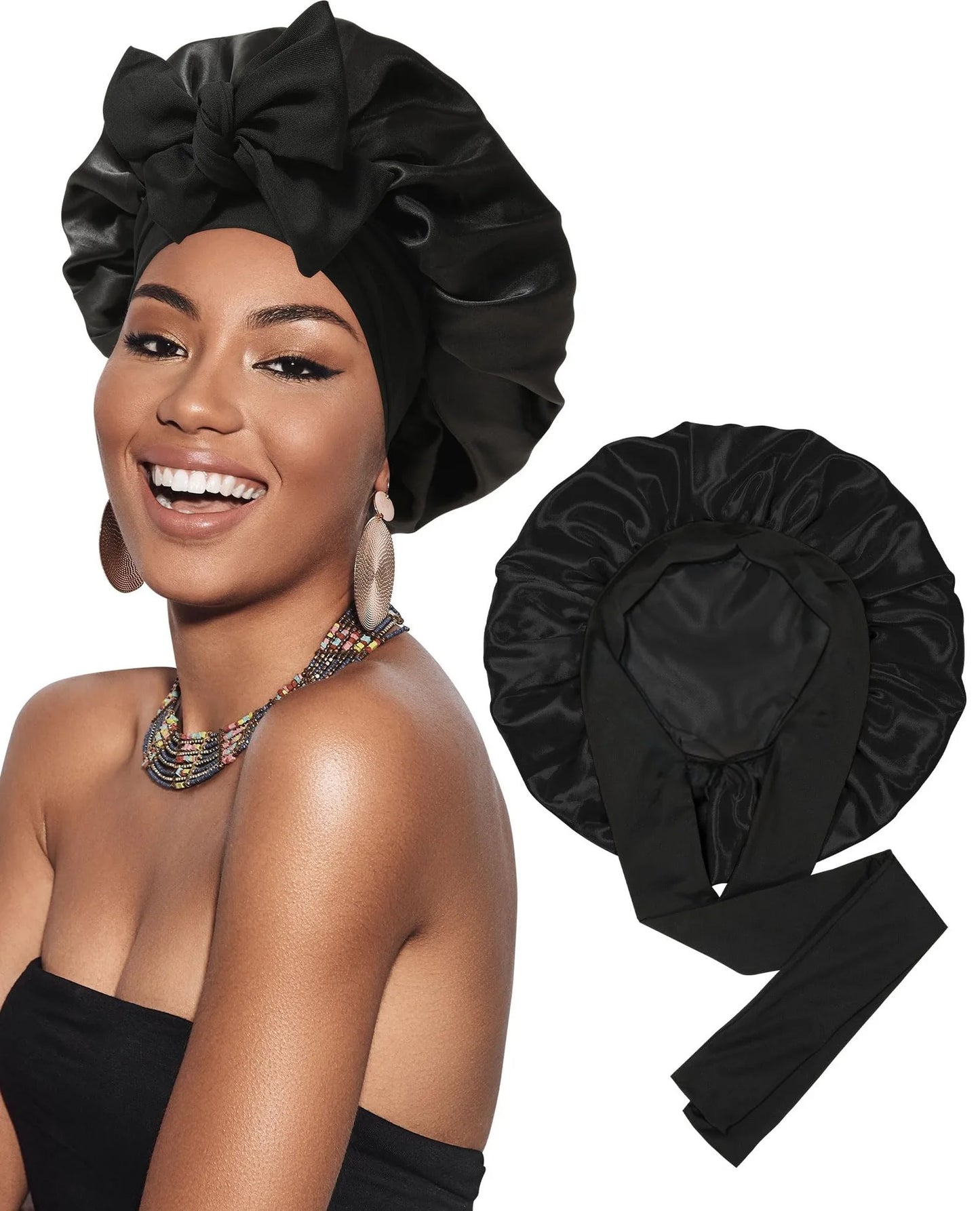 Waterproof Reversable Satin Bonnet Silk Bonnet