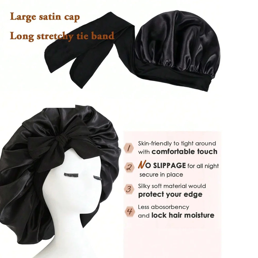 Waterproof Reversable Satin Bonnet Silk Bonnet