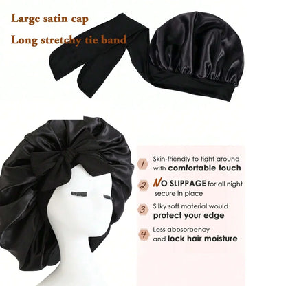 Waterproof Reversable Satin Bonnet Silk Bonnet